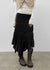 Rit asymmetrical shirred midi skirt
