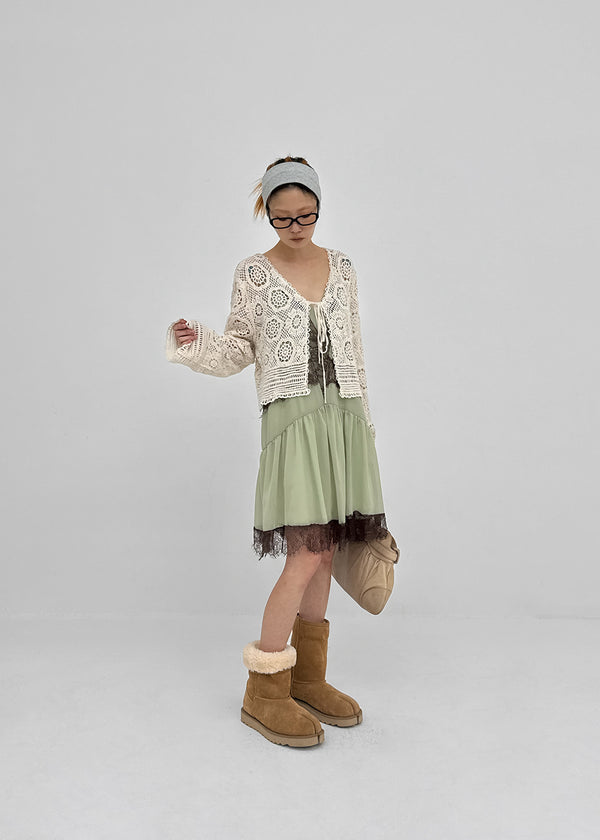 Kink Crochet Knit Cardigan