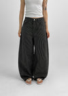 Koiren Striped Wide Balloon Pants