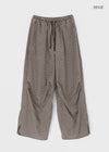 Latpu Summer Banding Check Wide Two-way Pants