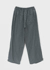Latpu Summer Banding Check Wide Two-way Pants