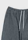 Latpu Summer Banding Check Wide Two-way Pants