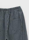 Latpu Summer Banding Check Wide Two-way Pants