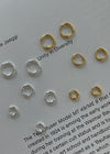 Bông tai hoop bản lề bằng bạc Sterling