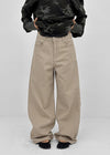 Chasy Semi-Balloon Wide Cotton Pants