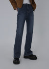 [B-DENIM] PANTALONES SLIM DE BOTÓN 001 - AZUL