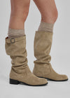 Dinto Suede Buckle Long Boots