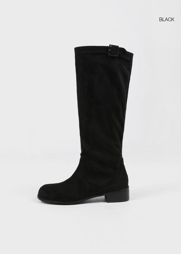 Dinto Suede Buckle Long Boots