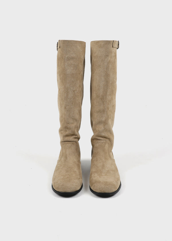 Dinto Suede Buckle Long Boots
