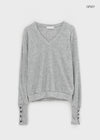 Lobster Button Wool V-Neck Knit