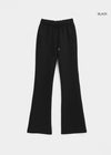[B-BASIC] Pantalons en coton épais à coupe bootcut avec bande