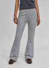 [B-BASIC] Pantalons en coton épais à coupe bootcut avec bande