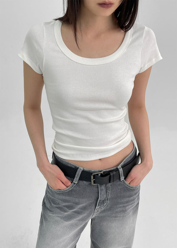 [MADE] Popuni U-Neck Short Sleeve T-Shirt