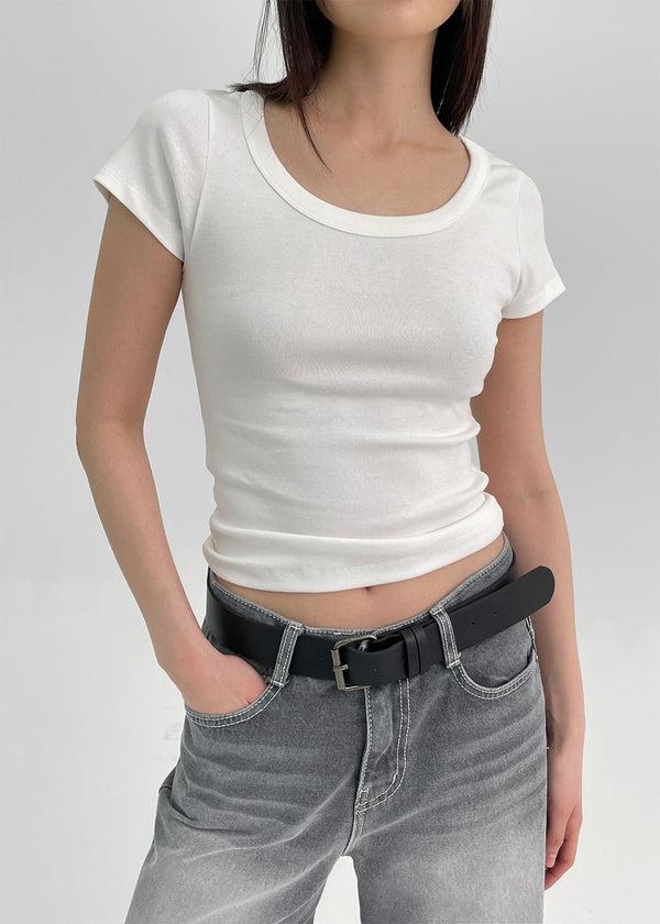 [MADE] Popuni U-Neck Short Sleeve T-Shirt