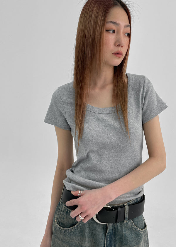 [MADE] Popuni U-Neck Short Sleeve T-Shirt