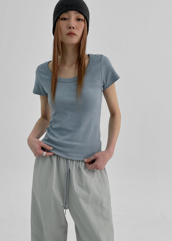 [MADE] Popuni U-Neck Short Sleeve T-Shirt