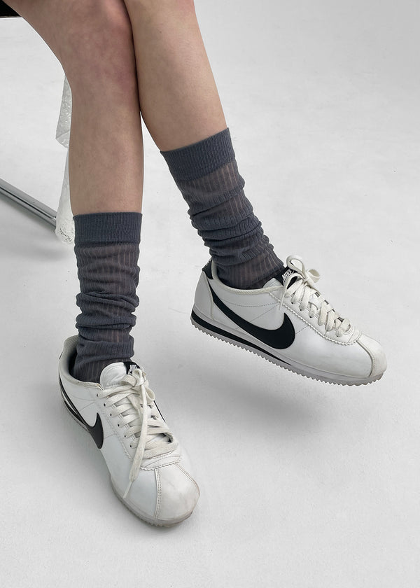 Finmel See-Through Ribbed Socks