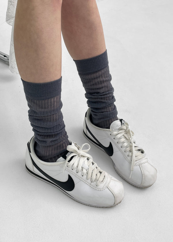 Finmel See-Through Ribbed Socks