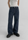 [B-DENIM] NO DESVANECER STRAIGHT 025