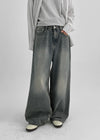 Penilla two-way wide denim pants