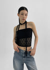 Kamshon Damage Wide Long Denim Pants