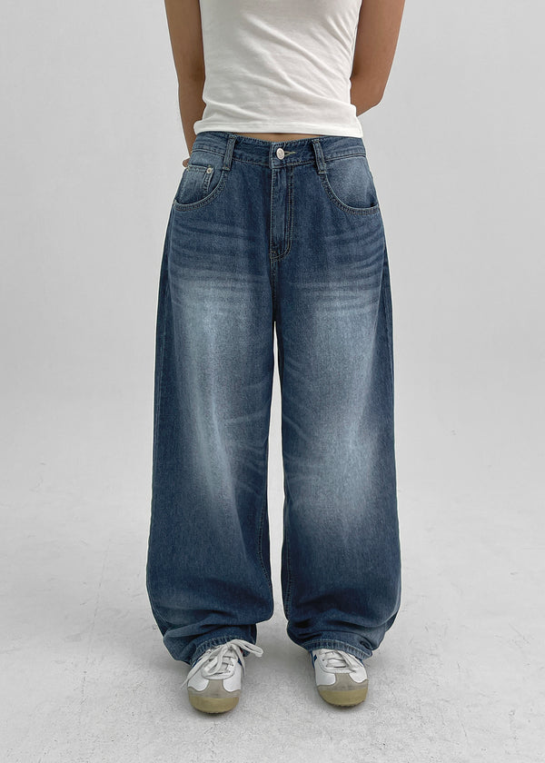 【BLACKUP】ELTON SUMMER WASHING WIDE DENIM Elton Summer Washing Wide Denim Pants – BLACKUP