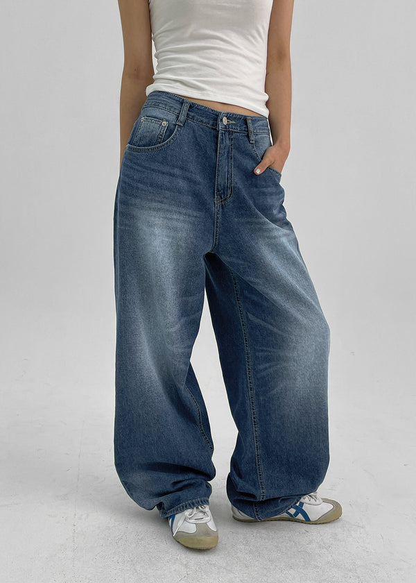 【JEMUT】★送料・関税込★Shade Washing Wide denim Pants JEMUT] Shade Washing Wide Denim Pants デニム・ジーンズ