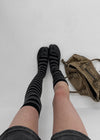 Combill Striped Over-the-knee Socks