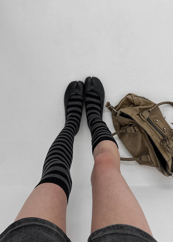Combill Striped Over-the-knee Socks