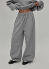 [B-BASIC] Pantalones Anchos de Dos Vías de Sudor Pesado