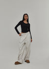 [B-BASIC] Pantalones Anchos de Dos Vías de Sudor Pesado