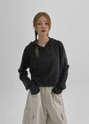 [MADE] Kinshu Cropped Raglan Hooded Knit