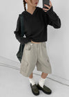 [MADE] Kinshu Cropped Raglan Hooded Knit