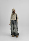 [MADE] Kinshu Cropped Raglan Hooded Knit