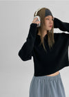 [MADE] Kinshu Cropped Raglan Hooded Knit