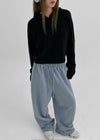 (UNISEX) DeKang incision wide string pants