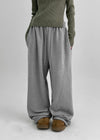 (UNISEX) DeKang incision wide string pants