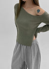 (UNISEX) DeKang incision wide string pants