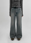 Shataring wide bootcut denim pants