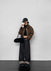 Katzen Non-Fade Roll-Up Wide Denim Pants