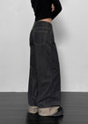 Katzen Non-Fade Roll-Up Wide Denim Pants