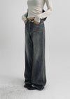 Shataring wide bootcut denim pants