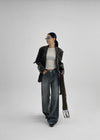 Shataring wide bootcut denim pants