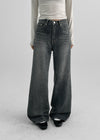 Shataring wide bootcut denim pants