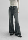 Shataring wide bootcut denim pants