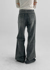 Shataring wide bootcut denim pants