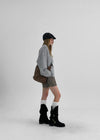 Camellia Suede Crossbody Bag