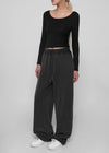 [B-BASIC] Tech Hit Basic U-Neck Long Sleeve T-Shirt (2TYPE)
