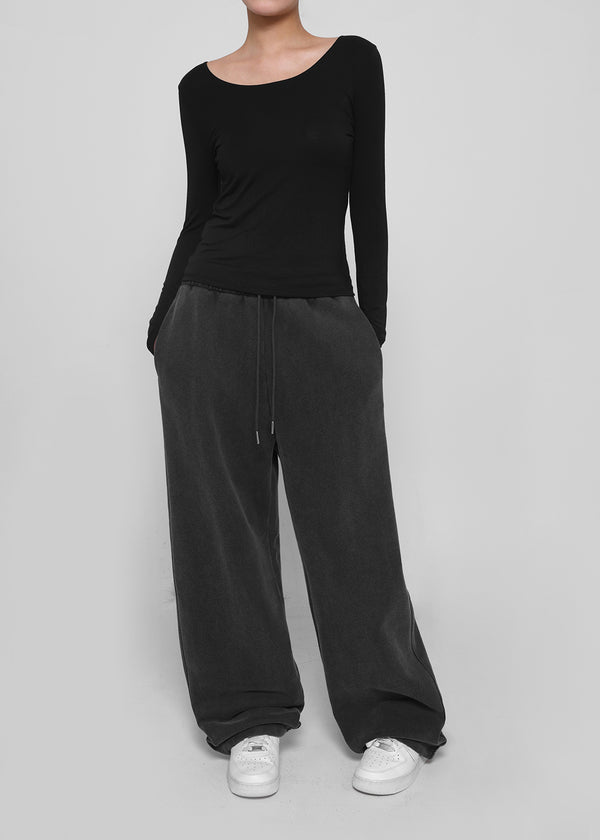 [B-BASIC] Tech Hit Basic U-Neck Long Sleeve T-Shirt (2TYPE)
