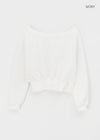 Áo crop tay trễ vai xẻ tà bằng fleece nam cho nam